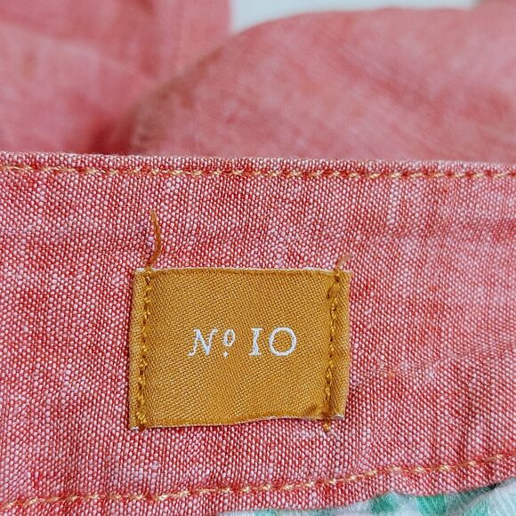 Pilcro & The Letterpress Linen Blend Women's 10 Wide Leg Coral Pants Lightweight - Picture 7 of 12